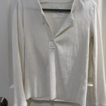 Aerie White  Fireside Long Sleeve Henley T-Shirt Photo 0