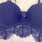 PINK - Victoria's Secret Victoria’s Secret PINK Lace Black Push-up Bralette Photo 6