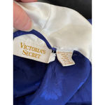 Victoria's Secret Women's  Blue Ivory Floral Satin Robe One Size Photo 1