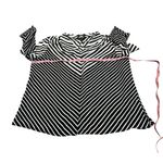 Investments  black & white Caroline top Photo 2