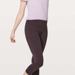Lululemon Leggings Womens 4 Purple Wunder Under Crop III Full-On Luon 21" Photo 0