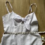 Hutch  Anthropologie Seersucker Bow Front Jumpsuit sz 6 Photo 4