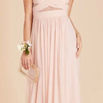 Birdy Grey Elsye Sleeveless Mesh Cutout Bridesmaid Dress in Pale Blush Sz S NWT Photo 0