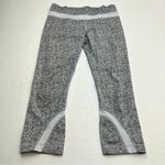 Lululemon  Run Inspire Crop II Black Grey White Speckled Capri Legging Size 6‎ Photo 2