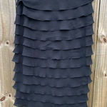 Jaeger  Black Silk Tiered Midi Length Lightweight Skirt size 6 Photo 0