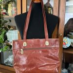 Vintage 90’s Mariano Orlandi Italian Tan Leather Tote Shoulder Bag Photo 14