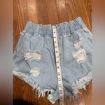 Rue 21 Light Blue Distressed Jean Shorts Photo 3