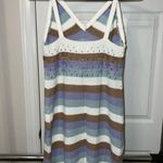 Ultra Flirt Striped Crochet Mini Dress Photo 1