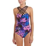 MiracleSuit New.  purple floral strappy swimsuit. Size 8. MSRP $169 Photo 7
