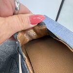 OluKai Pehuea Pow Wow Women's 9.5 Slip On Boat Shoe Loafer Blue Gray Palm Leaf Photo 7