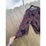 Daniel Cremieux Cremieux Boho Sheer Geometric floral Bell Sleeve Top Blouse Size‎  small blue Photo 2