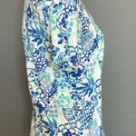 Jason Maxwell Short Sleeve T Shirt Blue Floral Top Tropical Floral Photo 2