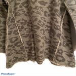 Rebecca Taylor  Sweatshirt Scoop Neck Leopard Print Gray Stylish Casual Fun Top S Photo 5