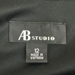 AB Studio ‎ Black Gray Floral Sleeveless Dress [Size 12] Midi Photo 1