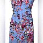 WAYF  Botanical Flyaway Cornflower Blue Floral Women’s Sleeveless Maxi Dress Lrg Photo 4