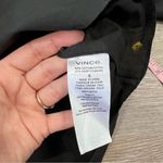 Vince NWT ‎ DRAPED 3/4 SLEEVE SQUARE NECK POPLIN TOP BLOUSE BLACK Photo 5