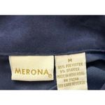 Merona Women's Dark‎ Blue Velour Button-Up Overshirt Y2K Luxe Minimalist Cozy Core Photo 2