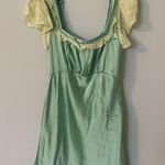 Free People  Violet Visions Satin Mini Dress - Mint Green - Size 4 Photo 2