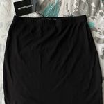 Pretty Little Thing Prettty Little Thing Basic Black Cotton Blend Jersey Mini Skirt Photo 3