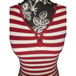 Faded Glory  Lace Up Wide Strap Tank Top Sweater 4th Of July Photo 4