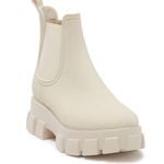 Jeffrey Campbell  Platform Lug Sole Chelsea Rain Boot in Cream Photo 1
