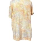 J.Jill Pure Jill Top Size Large Linen Blend Orange Artsy Resortwear Lagenlook Photo 0