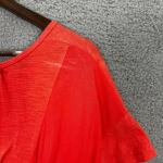 Anthropologie  Amadi Top Womens‎ Small Red Tessa T-Shirt High Low Gathered Boho Photo 6