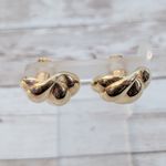 Vintage Clip On Earrings Extra Large Chunky Statement Gold Tone Photo 2