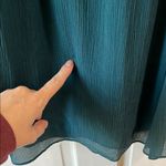 Teal Gauzy Sleeveless Scoop Neck Tank Sundress w/ Waist Tie Photo 2