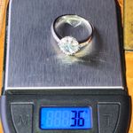 Natural Aquamarine Blue Diamond Sterling Silver Ring Size 9.75 Photo 8