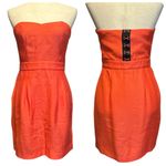 Urban Outfitters  Cooperative Strapless Coral Dress Back‎ Clasp Detail Side Zip 4 Photo 1