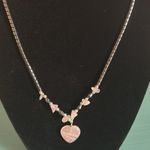 New Hand Crafted Heart Shaped Rose Quartz and Hematite Bead Necklace Pink Photo 7