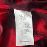 CAbi  Long Sleeve Shirt Dress Floral mesh XS 4392 button down red burgundy Photo 9