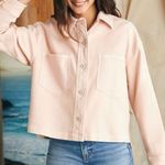 Faherty Stretch Terry Overshirt Peach Whip Photo 0