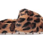 JSlides Lovlie Leopard Faux Fur Slippers Photo 1