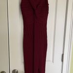 Fabrik Knit Burgundy Dress Photo 0