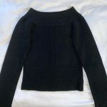 Black Off the Shoulder Sweater Photo 0