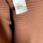 Wild Fable Ribbed Dress Turtle Neck Long Sleeve Knit Mini Bodycon Orange Small Photo 3