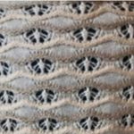 Blu Pepper  Sweater Crew Neck Open Knit Ruffle Beige Pink, Size Medium Photo 3