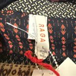 Raga By Anthropologie Button Front Black Motif Blouse Size Large NWT Photo 4