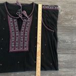 J.Jill Womens Medium Embroidered Sleeveless Knit Sun Dress Tassel Boho Festival Photo 6