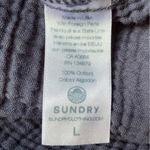 Sundry  Cotton Gauze DARK GRAY  Button-Up Beach Vacation Shirt Cover Up Photo 7