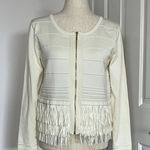 Grace Elements  Cream Sweater‎ with Fringe Photo 0