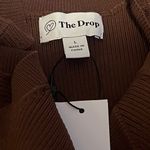 NWT The Drop Yasmine Side Slit Ribbed Scoop Neck Solid Brown Midi Dress Pullover Size L Photo 7