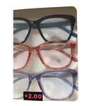 Betsey Johnson  Reading Glasses Set of 3 +2.00 Pink Blue Purple NEW Photo 2