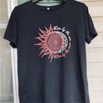 Women Live by The Sun Love by The Moon T Shirts Teen Girl Cute Graphic Tshirt Black Size M Photo 5