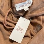 Pink Rose  size medium sheer cropped pullover hoodie short sleeve summer casual Photo 4