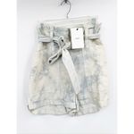 ALC Frank A.L.C. Davidson Blue Tie Dye Paperbag Tie Waist High Rise Shorts Size 0 NWT Photo 1