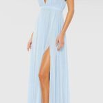 Mac Duggal PROM Pleated Chiffon Sleeveless V-Neck Gown Photo 0