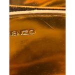 KENZO Clutch Black & Gold Leather Geometric Accents Evening Bag Photo 5